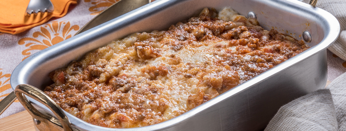 Baked lasagna with ragù and béchamel sauce recipe