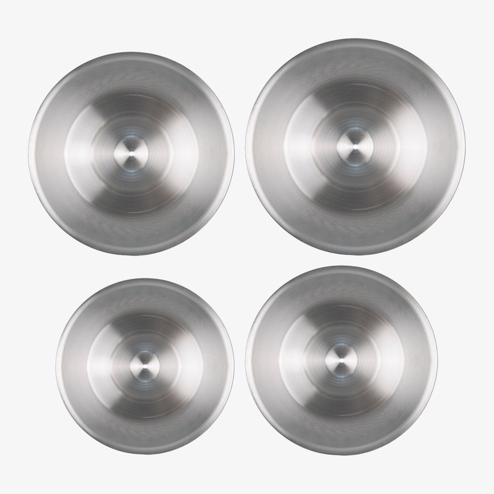 Set of 4 round cake moulds in 99.5% pure aluminium, Ø 26/28/30/32 cm, PFOA and nickel free Happy Alluminio Bianco – photo 2