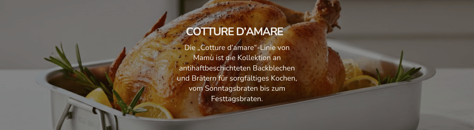 Cotture d'amare Cotture d'amare linee prodotti Mamu cookware de