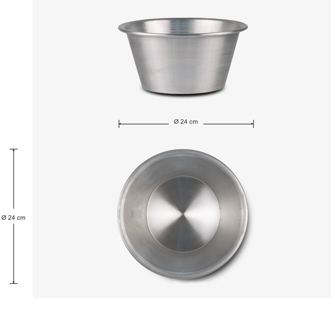 Set mit 4 Osterkuchenformen aus 99,5 % reinem Aluminium, Ø 20/22/24/26 cm, ohne PFOA und Nickel Happy Alluminio Bianco – Foto