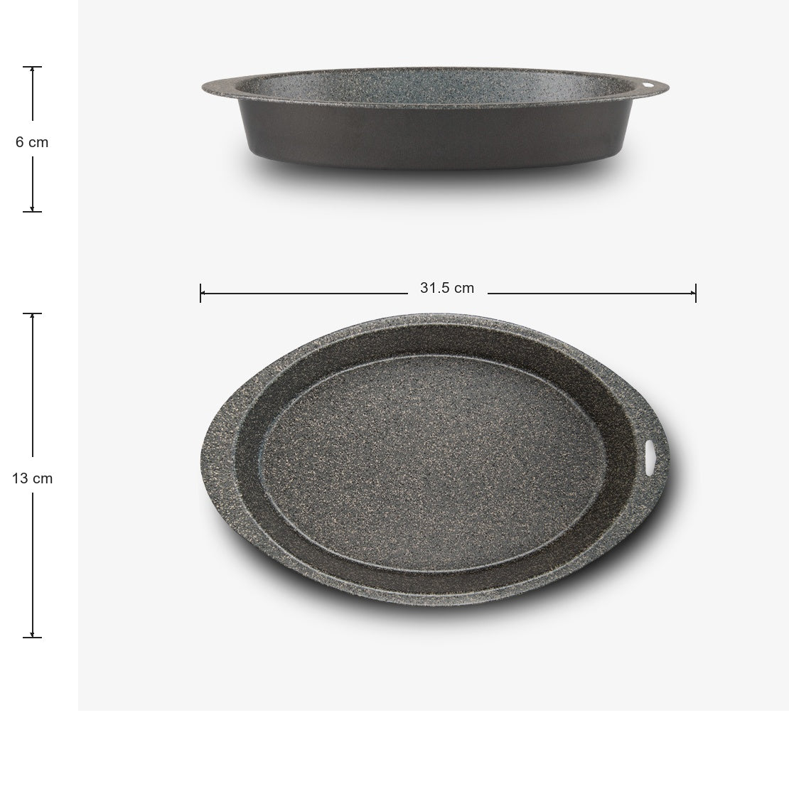 Set mit 3 ovalen Backformen aus Aluminium, 25x13/30x18/35x23 cm Happy Stone – Foto 9