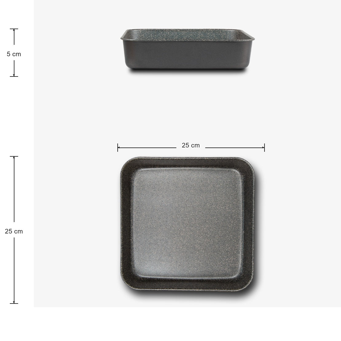 Set mit 3 hohen quadratischen Backformen aus Aluminium, 25x25/30x30/35x35 cm Happy Stone – Foto 10 - 9