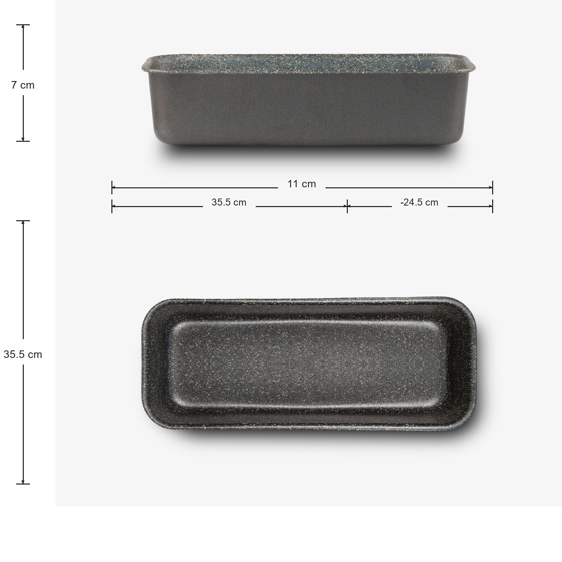 Set 3 stampi plumcake antiaderenti alluminio 25x11/30x11/35x11 cm Happy Stone – foto 11 - 10