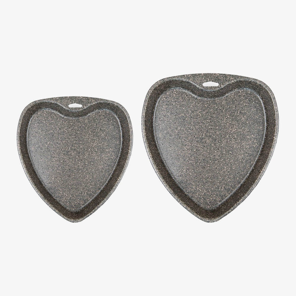 Set mit 2 Herzformen aus Aluminium, Ø 22/26 cm Happy Stone – Foto 2 - 1