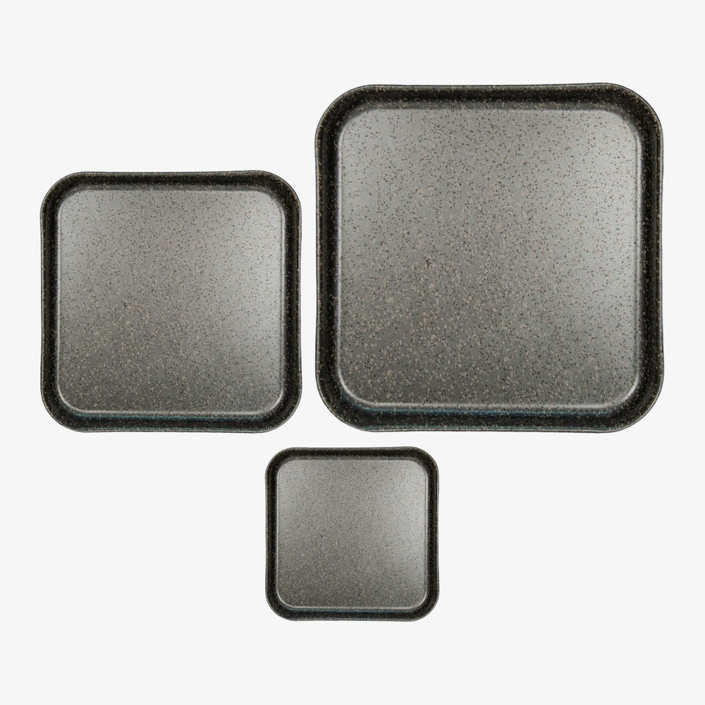 Set of 3 shallow square baking pans in non-stick aluminium, 20x20/30x30/40x40 cm Happy Stone – photo 2