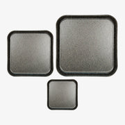 Set mit 3 flachen quadratischen Backformen aus Aluminium, 20x20/30x30/40x40 cm Happy Stone – Foto 2