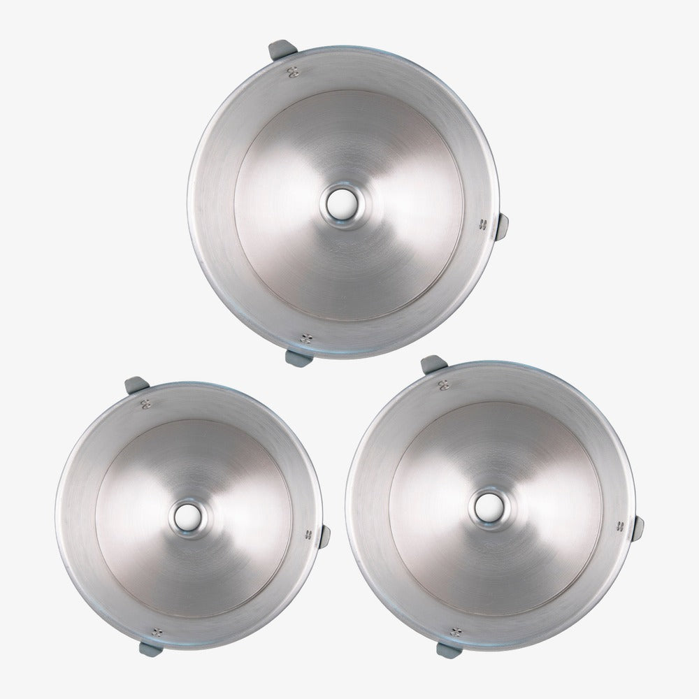 Set mit 3 amerikanischen Kuchenformen aus 99,5 % reinem Aluminium, Ø 24/26/28 cm, ohne PFOA Happy Alluminio Bianco – Foto 2 - 1