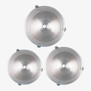 Set mit 3 amerikanischen Kuchenformen aus 99,5 % reinem Aluminium, Ø 24/26/28 cm, ohne PFOA Happy Alluminio Bianco – Foto 2