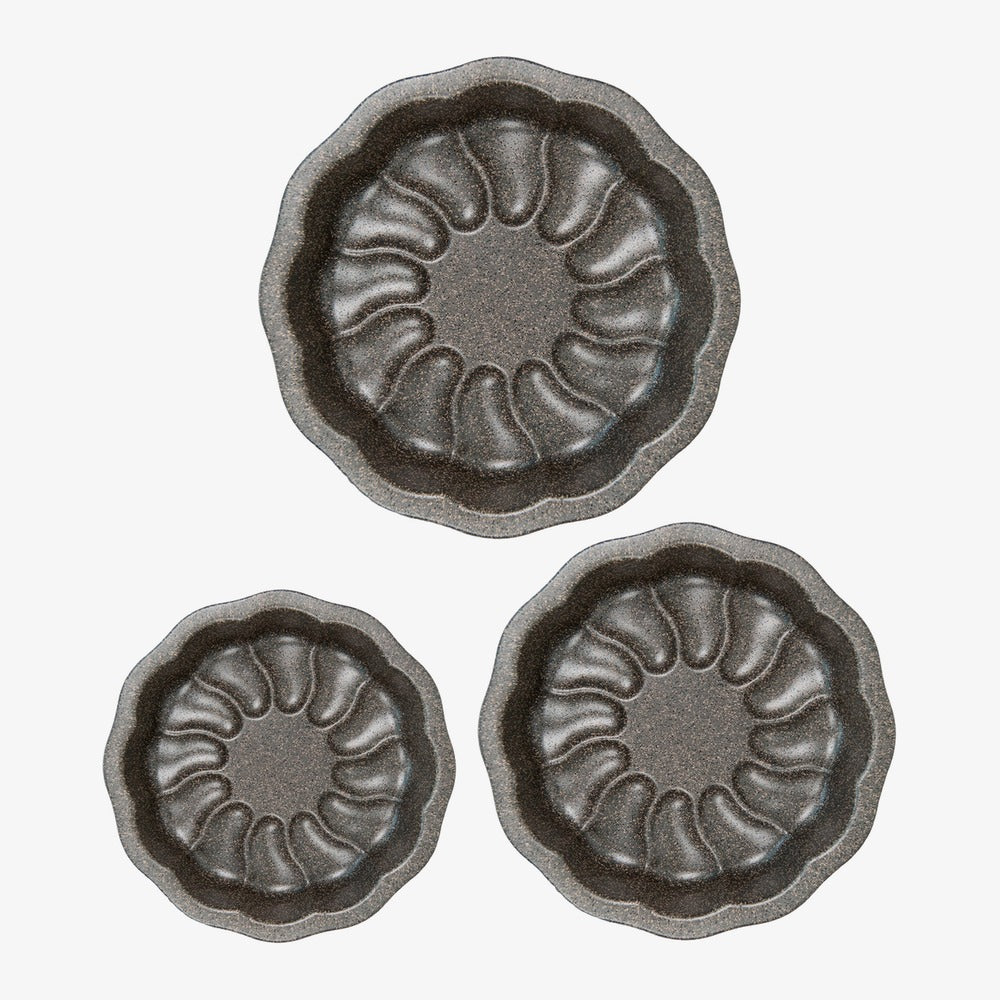 Set of 3 flower cake moulds in non-stick aluminium, Ø 22/26/30 cm Happy Stone – photo 2 - 1