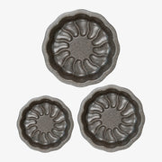 Set of 3 flower cake moulds in non-stick aluminium, Ø 22/26/30 cm Happy Stone – photo 2