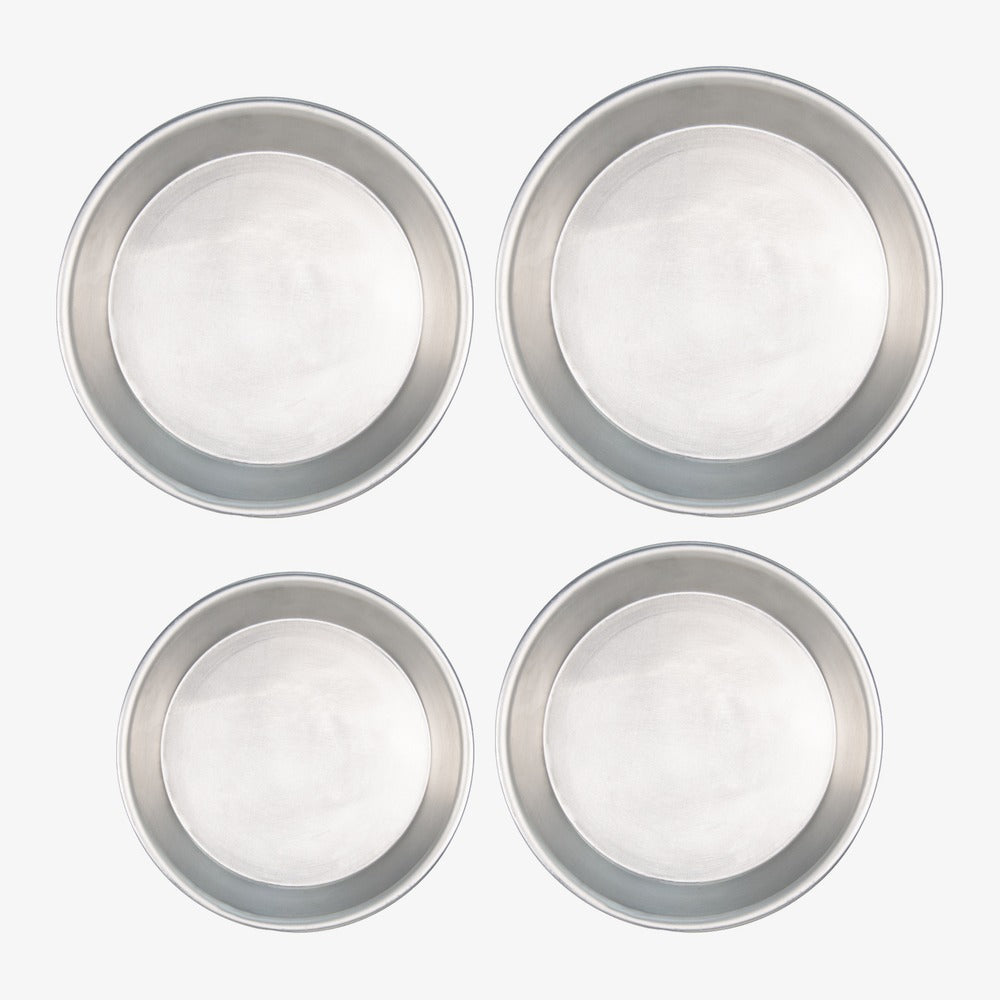 Set mit 4 Pastiera-Formen aus 99,5 % reinem Aluminium, Ø 24/26/28/30 cm, ohne PFOA und Nickel Happy Alluminio Bianco – Foto 2 - 1