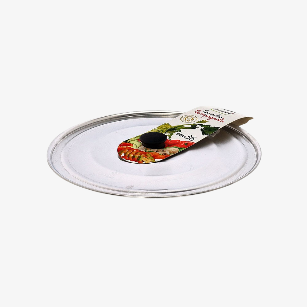 Mamù Set 2 pezzi coperchio e caldaia in alluminio bianco con manico in ferro made in italy_8 - 8