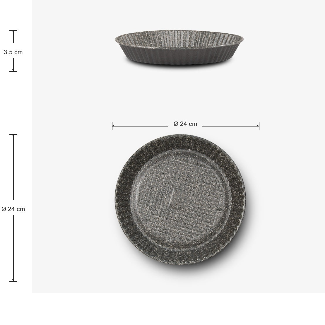 Set mit 3 Tarteformen aus Aluminium, Ø 24/28/32 cm Happy Stone – Foto 7