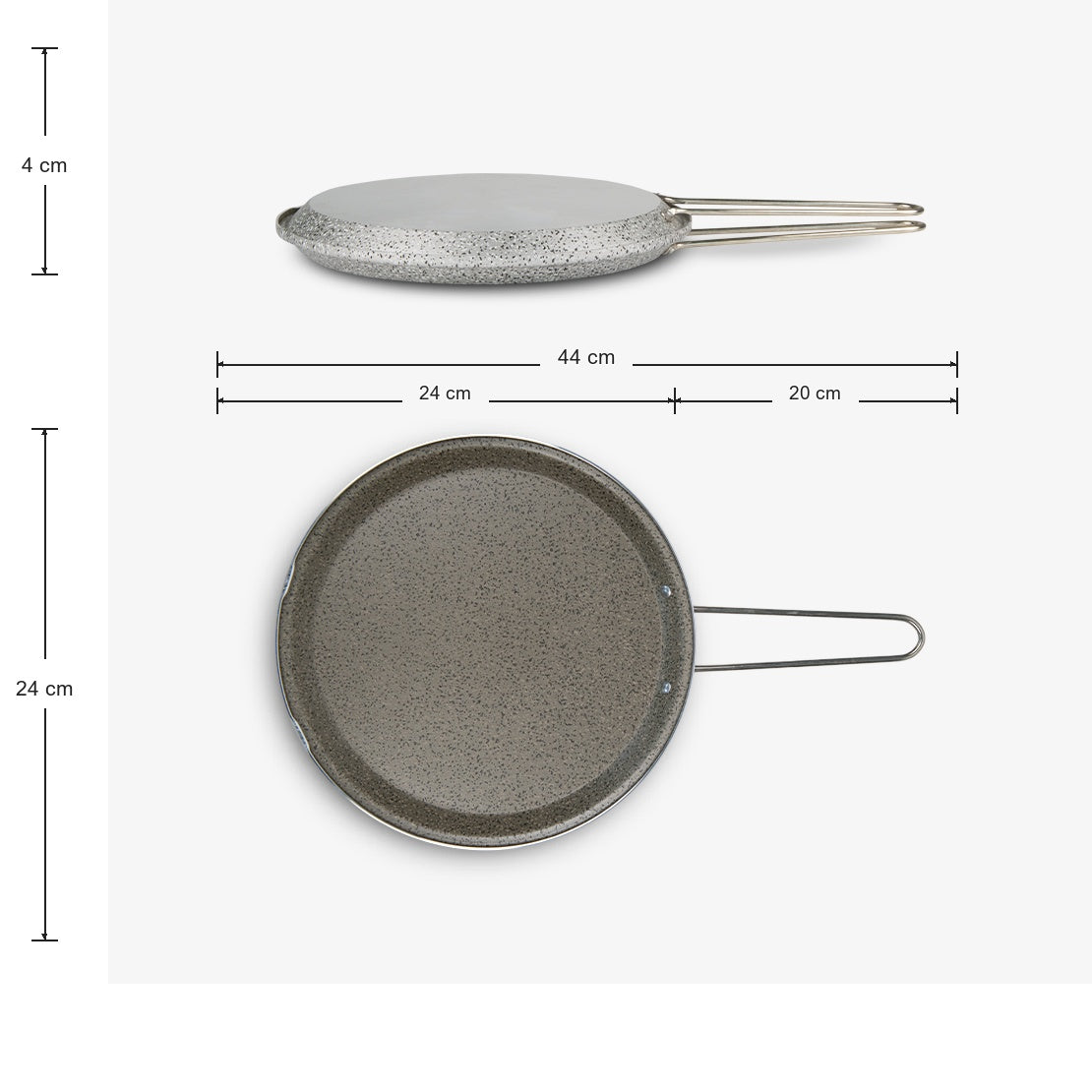 Set mit 2 Frittata-Wendepfannen aus Aluminium, Ø 24/28 cm Janet 2.0 – Foto 6 - 6