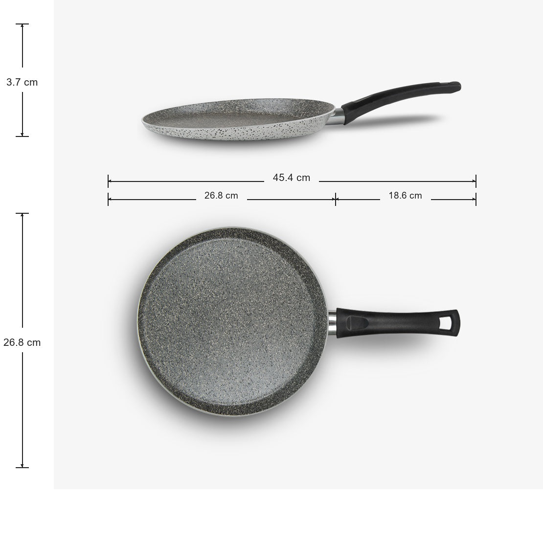 Set 3 piastre antiaderenti alluminio Ø 26/30/34 cm Janet 2.0 – foto 6