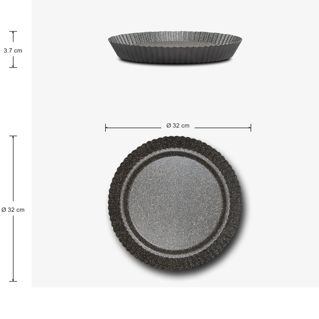 Set mit 2 Tarteformen aus Aluminium, Ø 28/32 cm Happy Stone – Foto 8