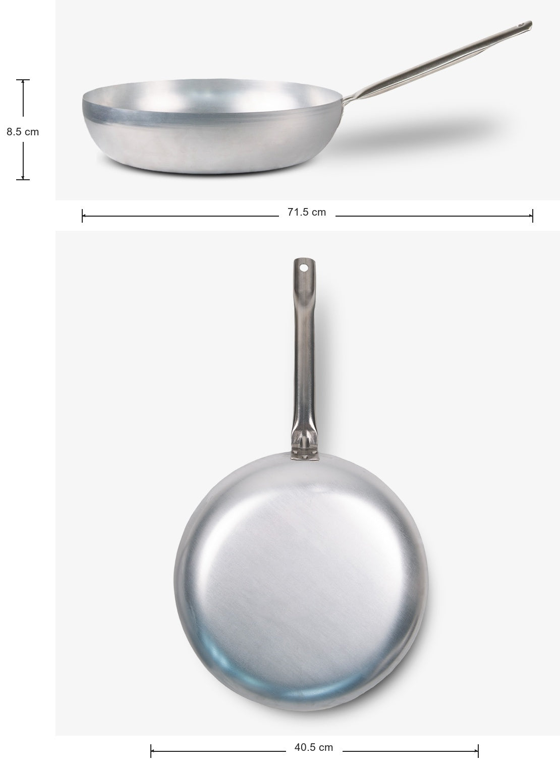 Set of 2 sauté pans in 99.5% pure aluminium, Ø 36/40 cm, PFOA and nickel free Horeca – photo 7