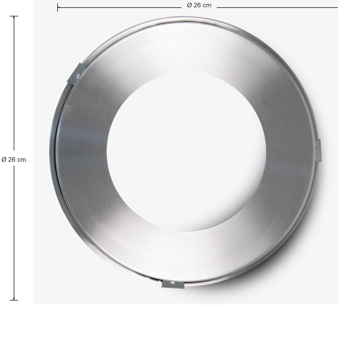 Set mit 3 amerikanischen Kuchenformen aus 99,5 % reinem Aluminium, Ø 24/26/28 cm, ohne PFOA Happy Alluminio Bianco – Foto 9 - 8