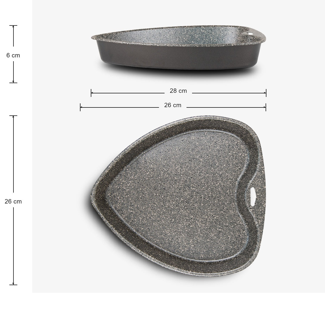 Set mit 2 Herzformen aus Aluminium, Ø 22/26 cm Happy Stone – Foto 9