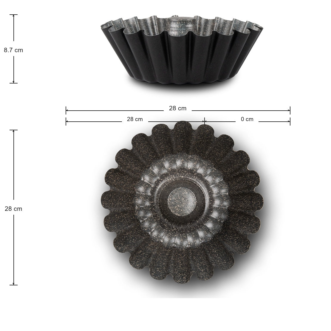 Set of 4 daisy cake moulds in non-stick aluminium, Ø 24/28/32/36 cm Happy Stone – photo 8