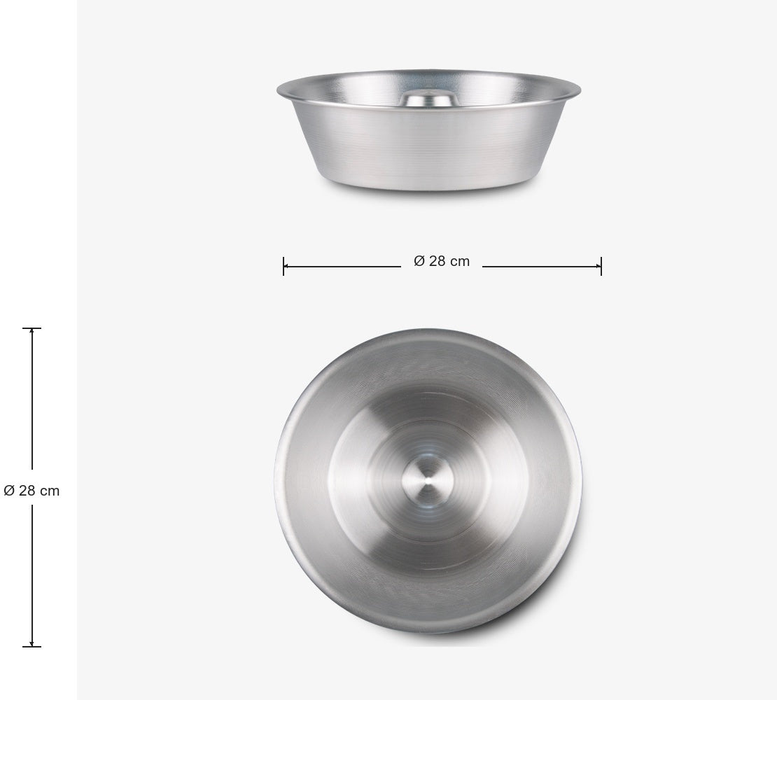 Set mit 4 runden Kuchenformen aus 99,5 % reinem Aluminium, Ø 26/28/30/32 cm, ohne PFOA Happy Alluminio Bianco – Foto 8 - 7