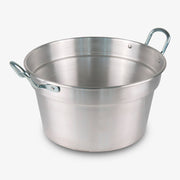 Caldaia in alluminio bianco con manico in ferro made in italy_1