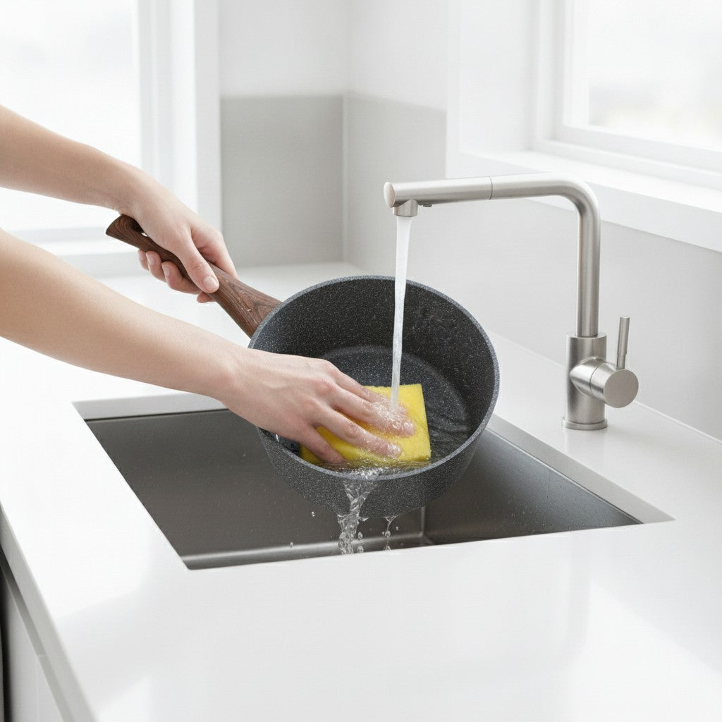 Casseruola con un manico ad induzione con alto spessore resistente_7 - 7