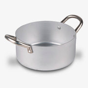 Casseruola in alluminio bianco con due manici in ferro piccola misura made in italy_1