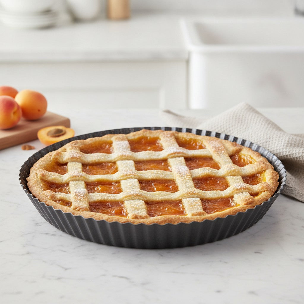 Non-stick aluminum tart mold, 7 layers, PFOA free, scratch-resistant, made in Italy. - 6