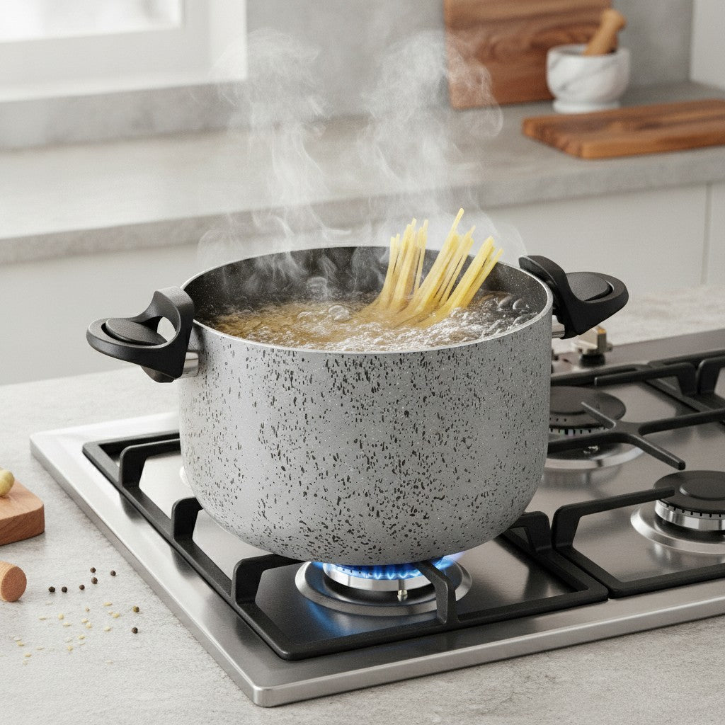 Cuocipasta antiaderente maneggevole alluminio PFOA free antigraffio pratica cottura veloce made in italy_8 - 8