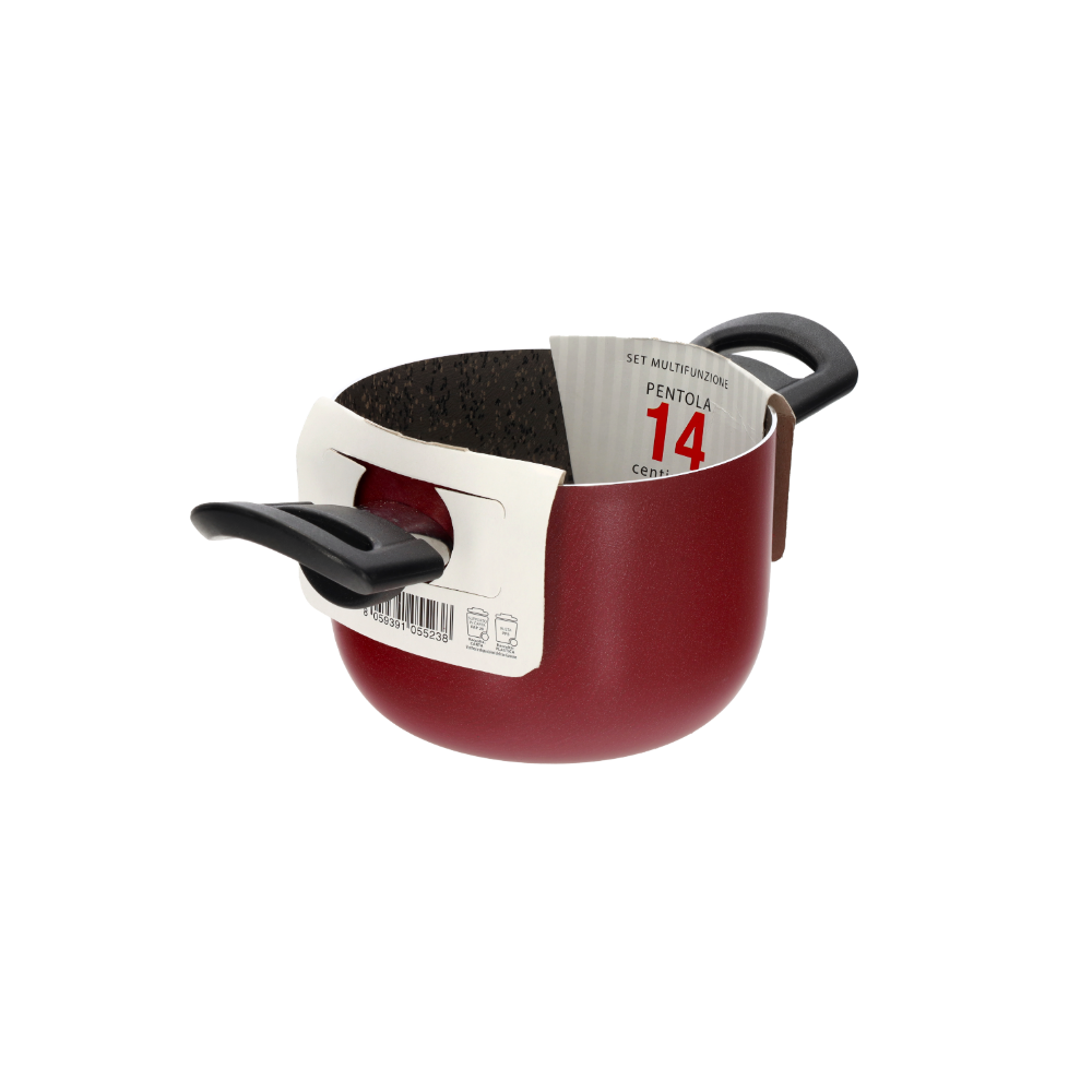 Mamù Set casseruola e pentola due manici in alluminio 7 strati pfoa free antigraffio made in italy_7
