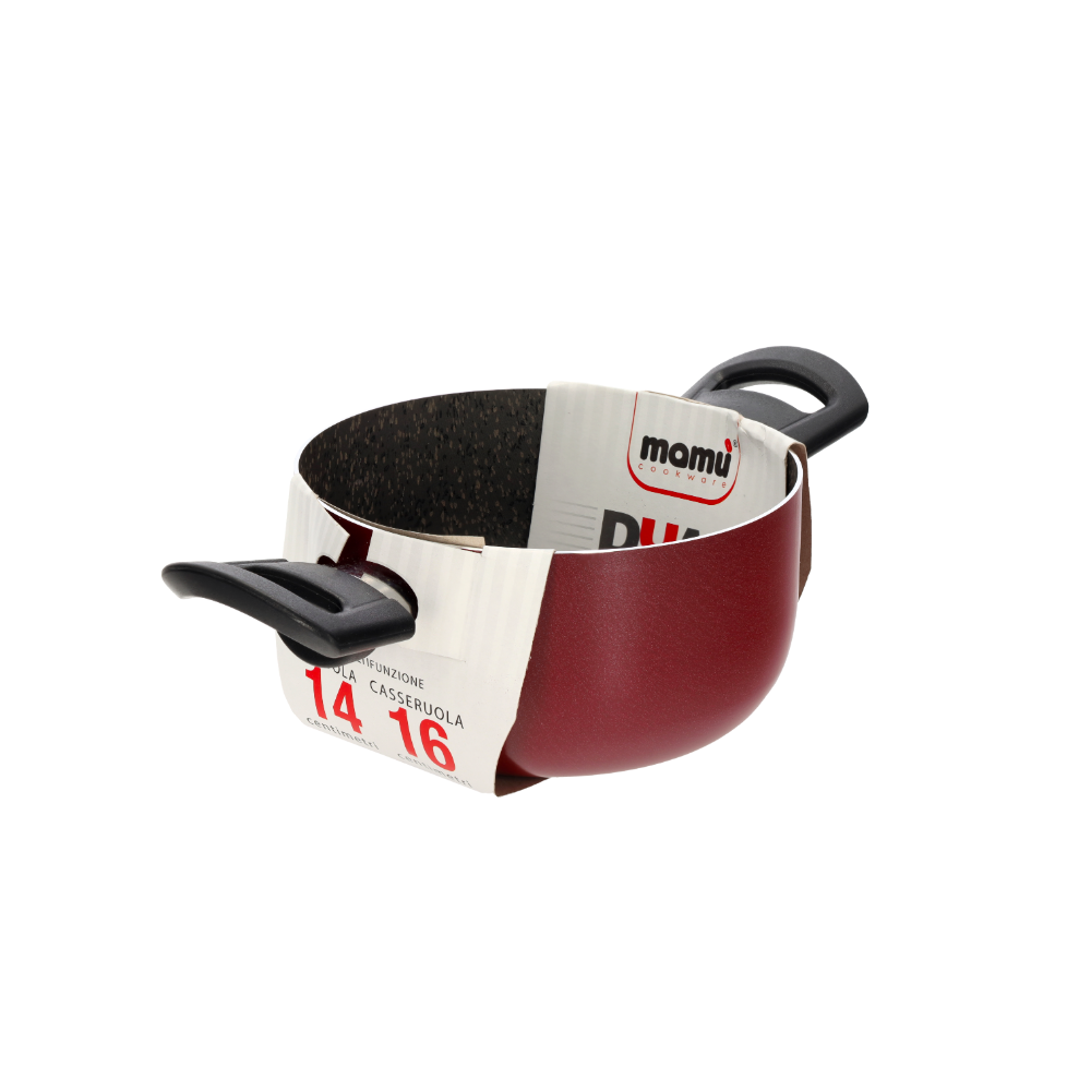 Mamù Set casseruola e pentola due manici in alluminio 7 strati pfoa free antigraffio made in italy_6