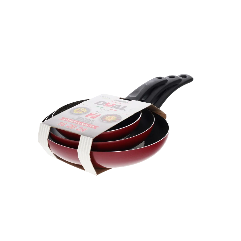 Mamù Set 3 padelle antiaderenti alluminio ⌀ 16/20/24 cm 7 strati pfoa free antigraffio made in italy_1