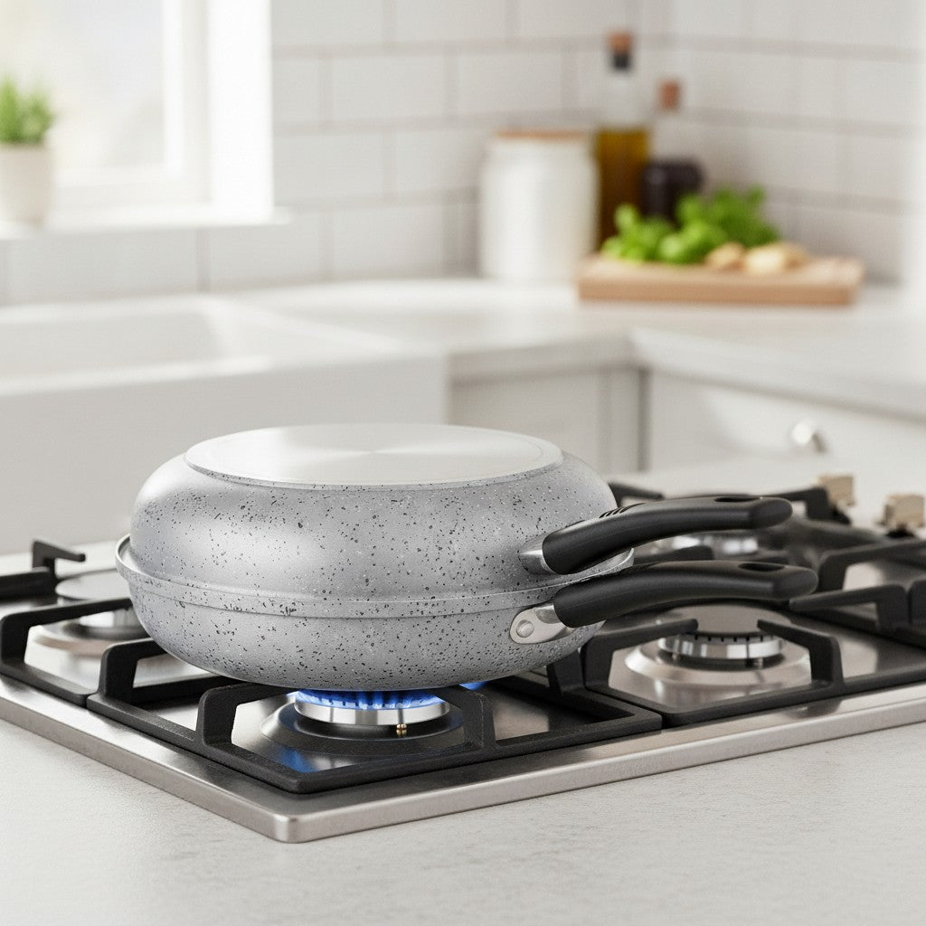 Fornetto Alto antiaderente alluminio antigraffio PFOA free con cucina rapida sul fornello con il gusto tipico della cottura al forno made in italy_8 - 8