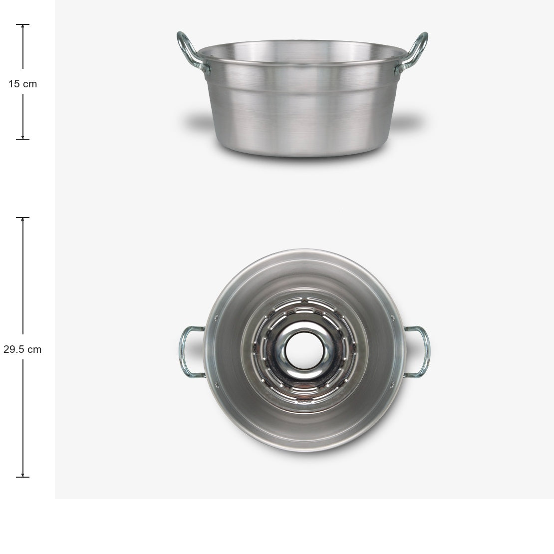 Set of 2 Versilia stovetop ovens in 99.5% pure aluminium, Ø 24/28 cm, PFOA and nickel free Happy Alluminio Bianco – photo 7 - 7