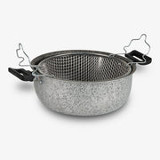 Friggitrice con due manici antiaderente maneggevole alluminio PFOA free antigraffio pratica cottura veloce made in italy_1