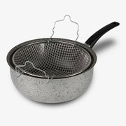 Friggitrice con un manico antiaderente maneggevole alluminio PFOA free antigraffio pratica cottura veloce made in italy_1
