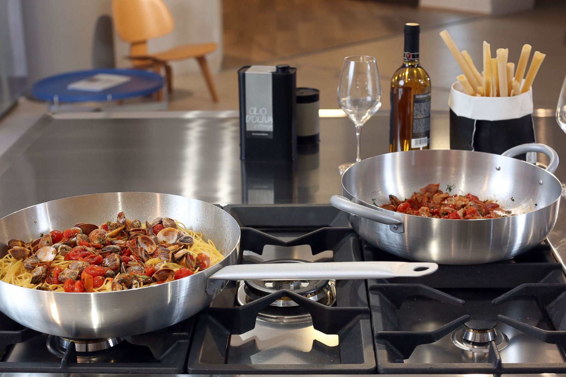 Mamù linea Horeca saltapasta e tegame