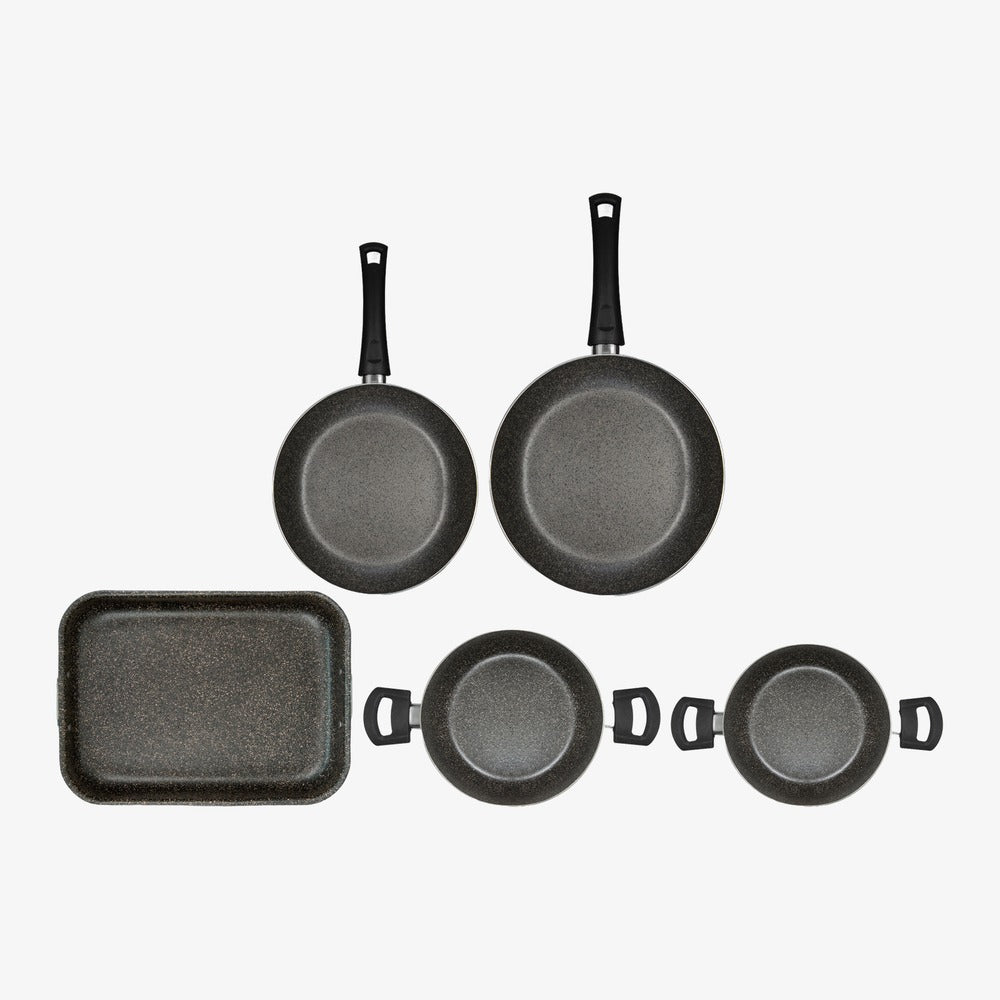 Big Family 5-piece set: stockpot, saucepan, frying pan, sauté pan and roasting pan, non-stick – photo 1