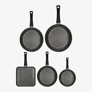 Daily 5-piece set of non-stick frying pans, sauté pans and grill pan aluminium – photo 1