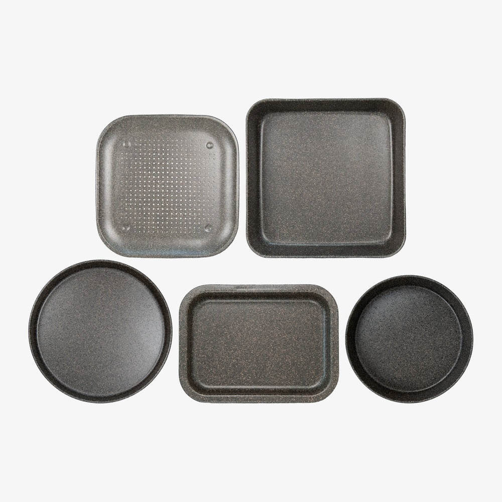 Sweet & Savoury Maxi set of 5 large non-stick baking pans aluminium – photo 1