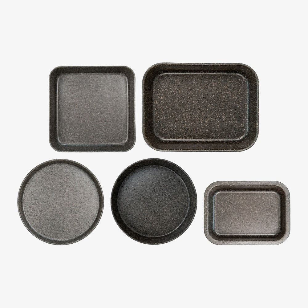 Set of 5 non-stick air fryer baking pans aluminium – photo 1