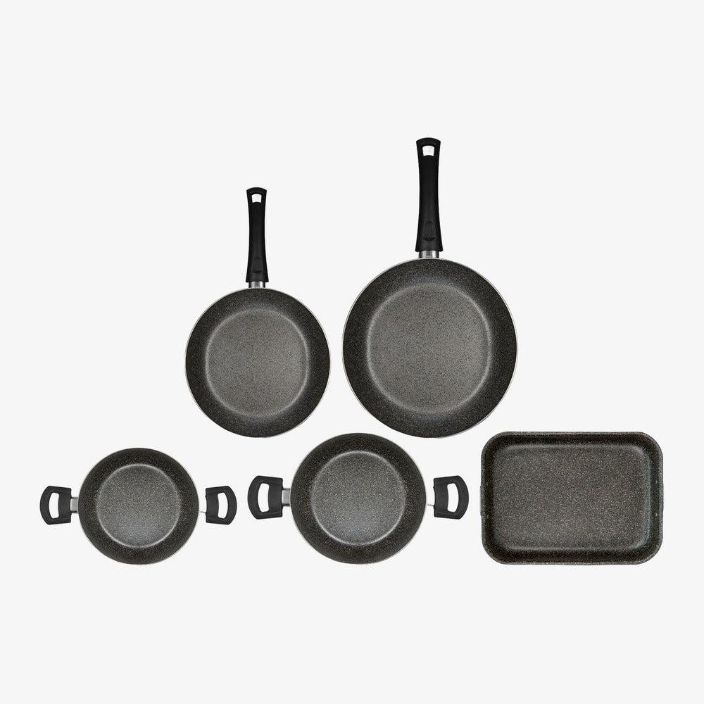 Set Small Family 5-teilig Topf, Kasserolle, Pfanne, Schwenkpfanne und Bräter – Foto 1