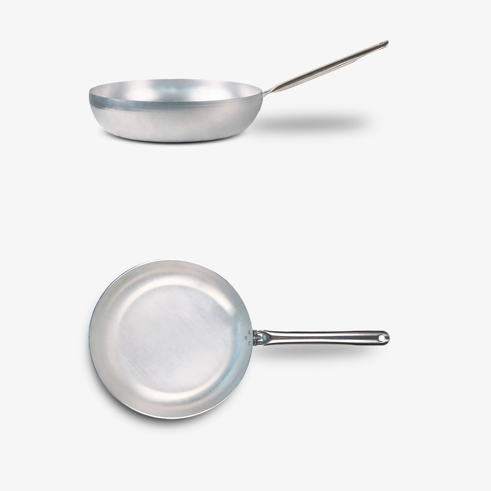 Padella alluminio puro linea professionale durevole 99,5% alluminio puro made in italy_5