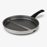 Padella doppia cottura antiaderente in alluminio con separatore con un manico antigraffio made in italy_1