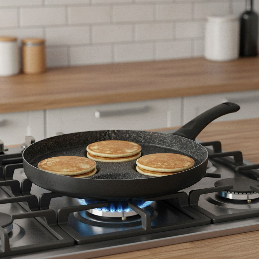 Padella pancake antiaderente alluminio 7 strati PFOA free antigraffio made in italy_8