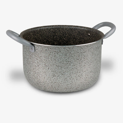 Pentola antiaderente maneggevole alluminio PFOA free antigraffio pratica cottura veloce con manici in ferro made in italy
