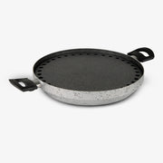 Piastra Grill antiaderente maneggevole alluminio PFOA free antigraffio pratica cottura veloce made in italy_1
