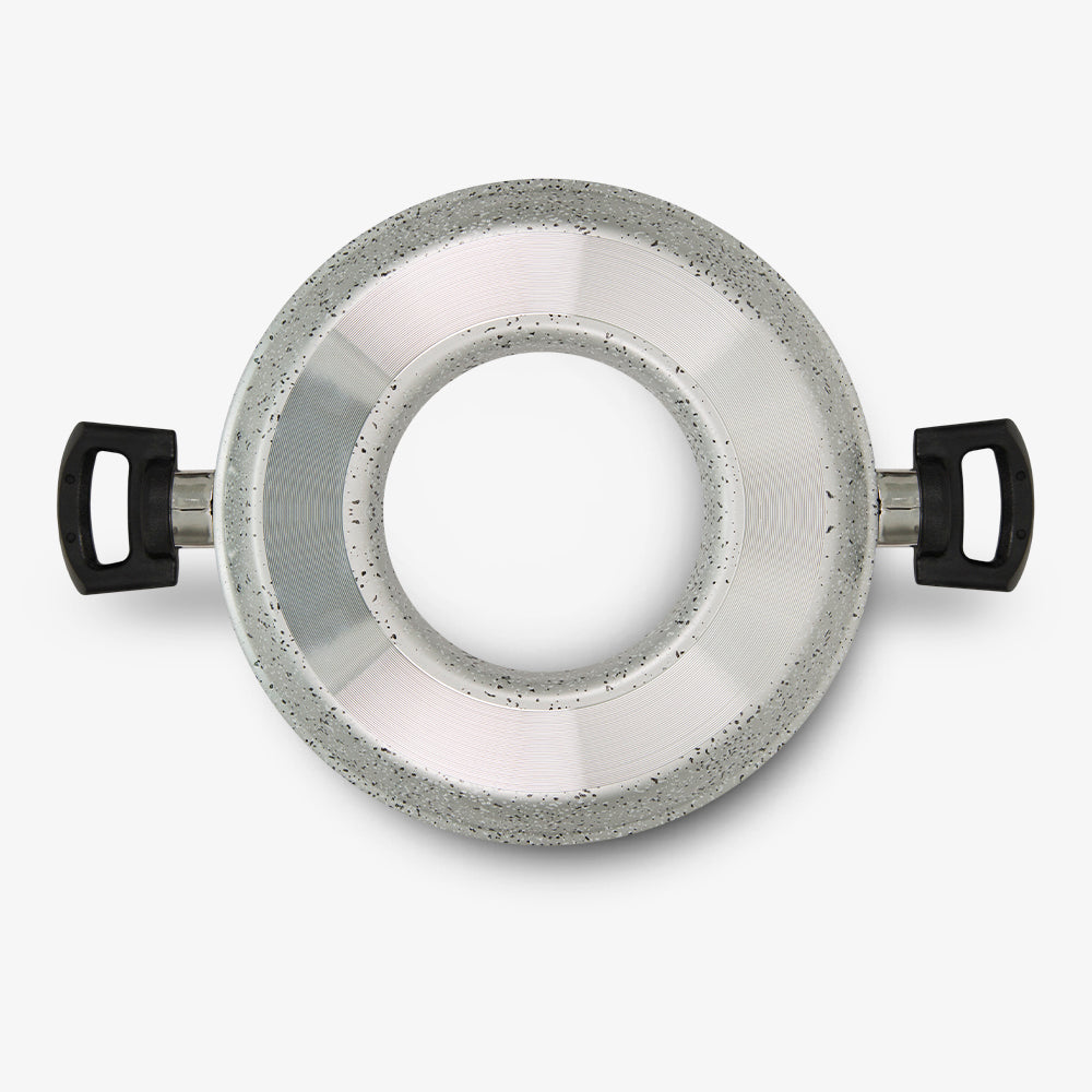 Piastra Grill antiaderente maneggevole alluminio PFOA free antigraffio pratica cottura veloce made in italy_4 - 4