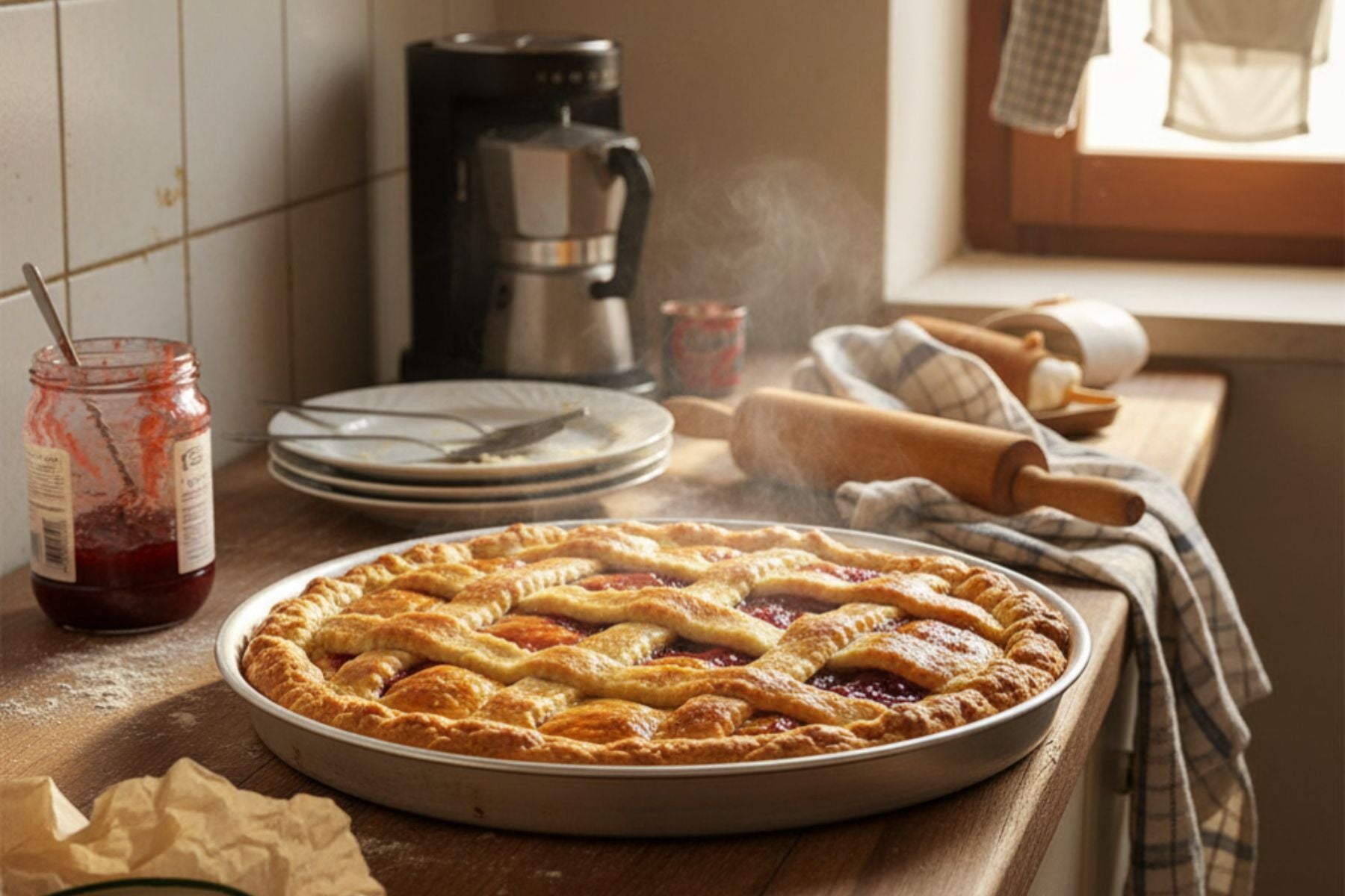 ruoto crostata happy alluminio bianco Mamù